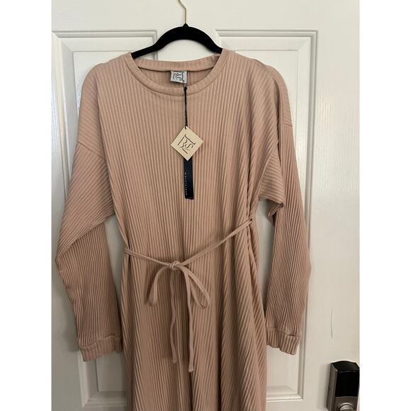 Baserange Women's Gravel Beige Shaw Kaftan Maxi Dress Size Medium Lagenlook - Picture 12 of 12